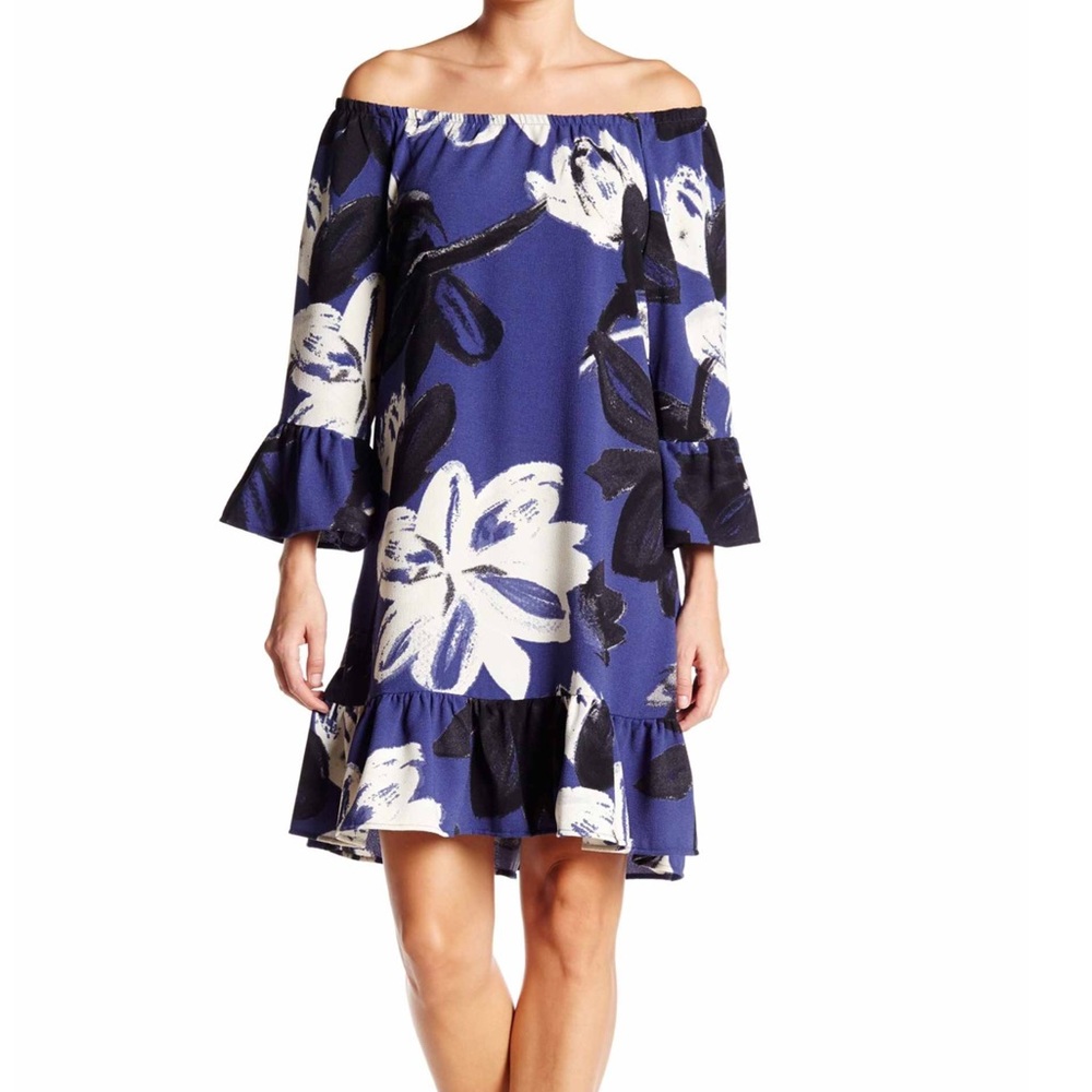 Bobeau-Beautiful Ruffle A line Dress. Size M
